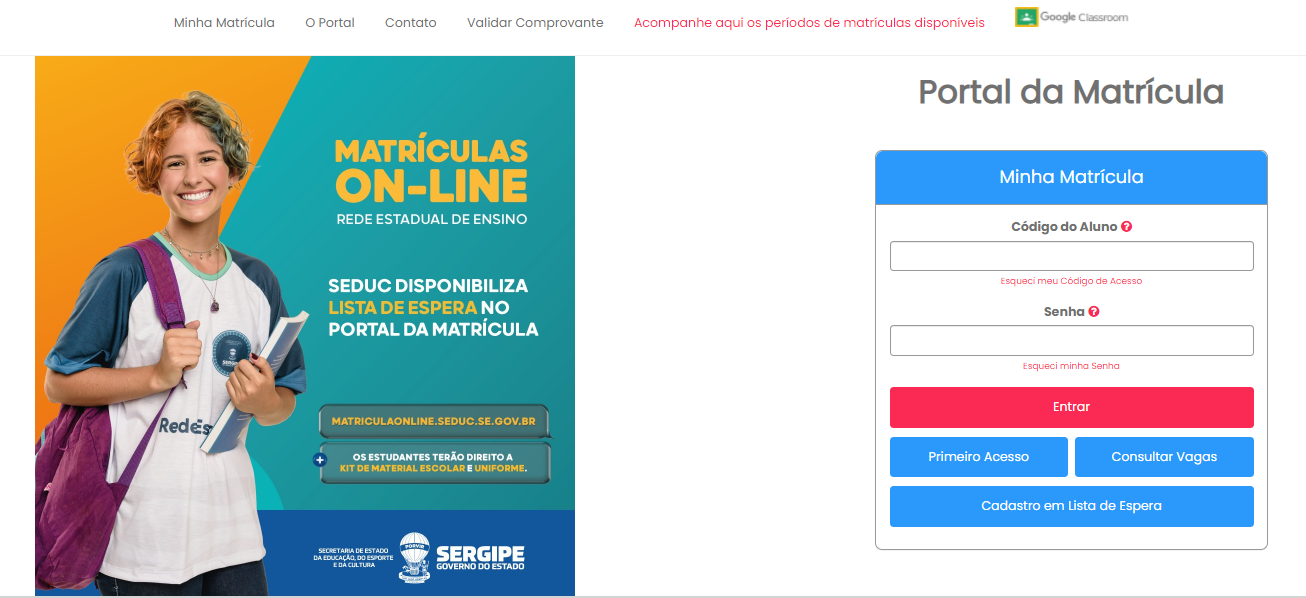 Portal do Estudante Sergipe