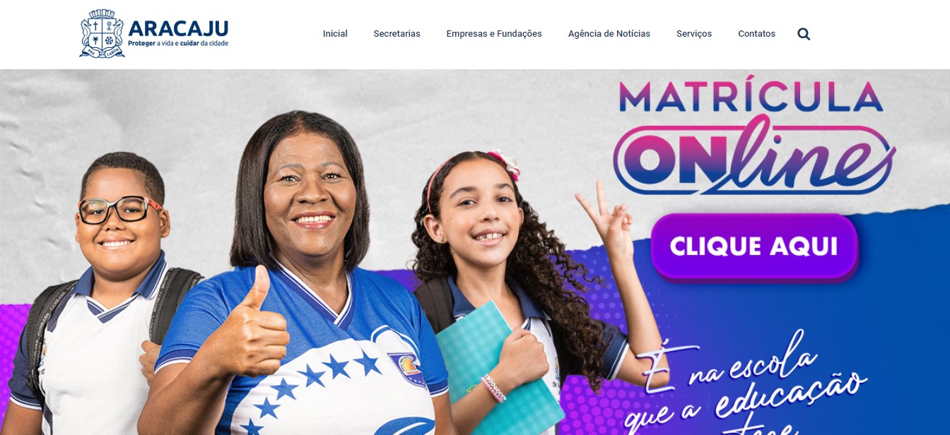 Matrícula Online Aracaju 2023